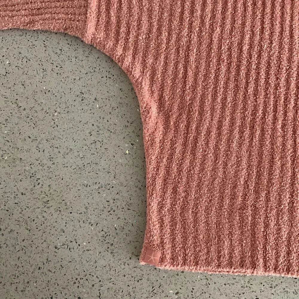 Barefoot Dreams Cardigan Ribbed Cozychic Lite Coral S - Picture 9 of 12